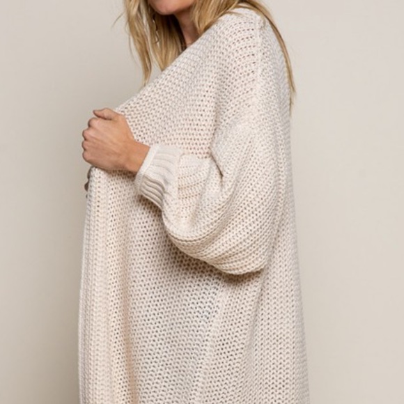 MAXI CARDIGAN ~ Powder beige - Picture 14 of 16